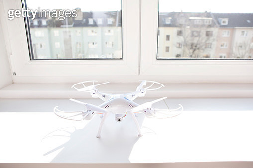 White drone on a window sill - gettyimageskorea